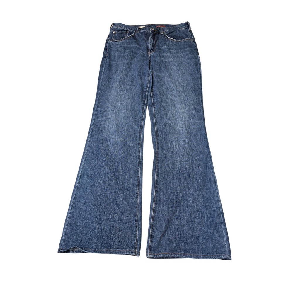 Pilcro and the Letterpress Flare‎ Jeans Medium Wash Wide Leg Womens 30T W32 L32